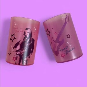 Vintage y2k 2007/2008 Hannah Montana Graphic Frosted Plastic Mini Candle Holders